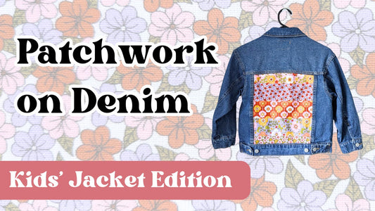 Kids’ Levi’s Jacket Refashion with Patchwork + Hand Embroidery 🌼
