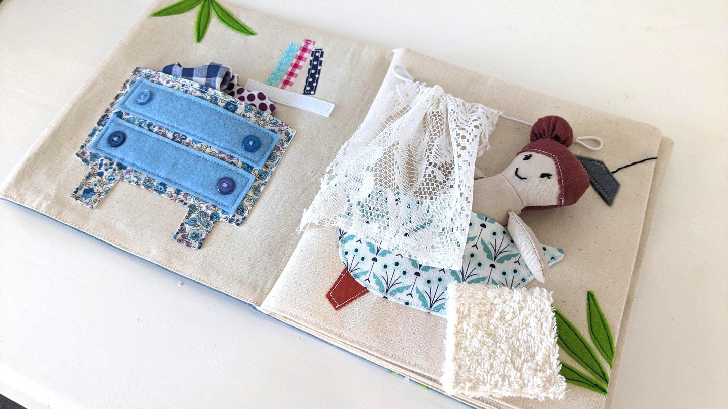Fabric Dollhouse & Doll Sewing Pattern – Beginner PDF | DIY Scrap Fabric Project
