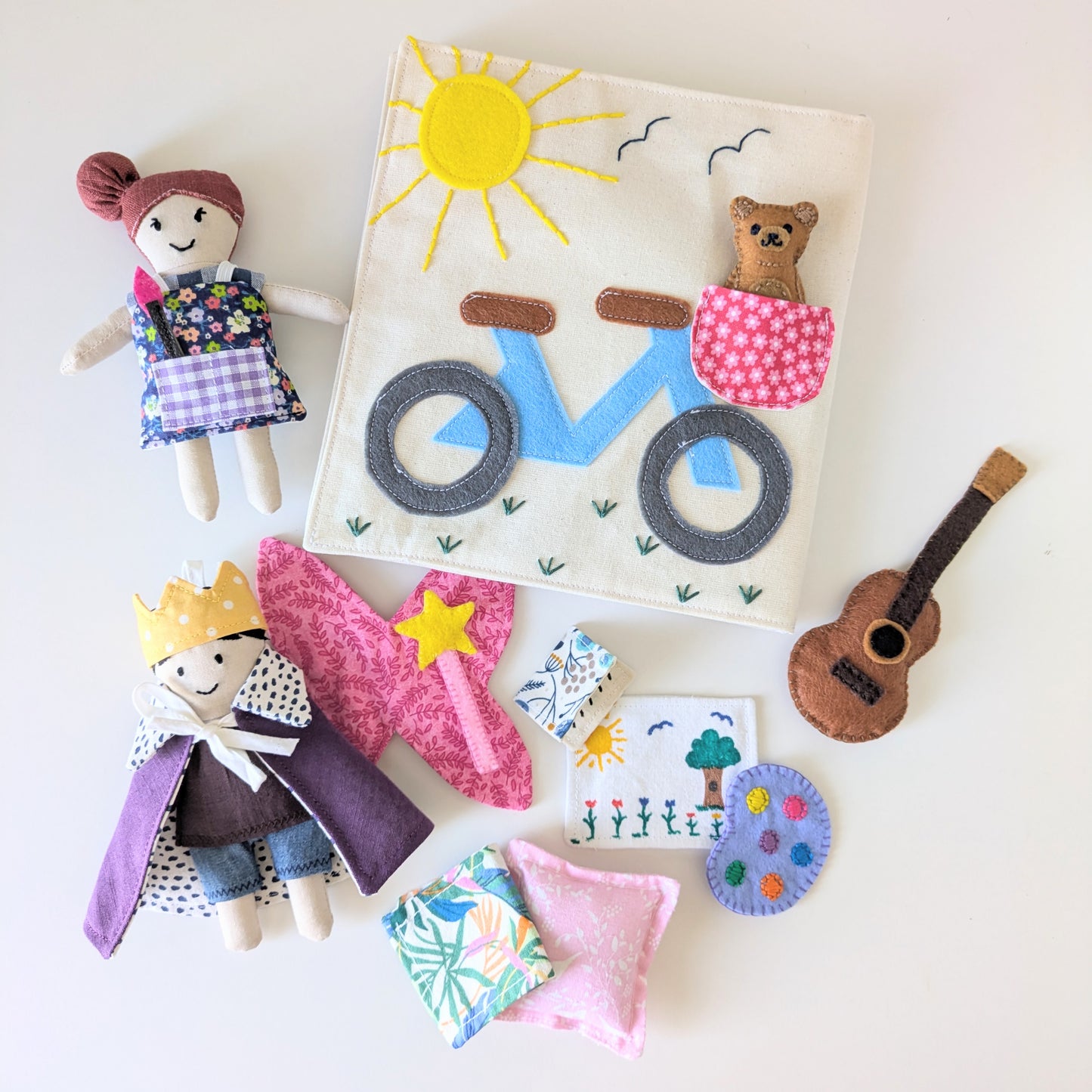 ⭐️ NEW ⭐️ 🧸 DIY Fabric Doll and Playtime Storybook Sewing Pattern: Beginner-Friendly (Digital)