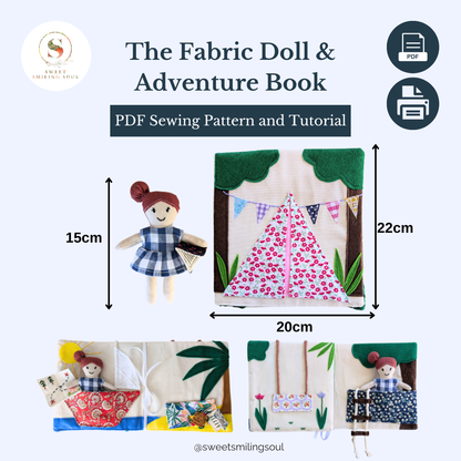 ⛺️ DIY Fabric Doll and Adventure Book Sewing Pattern: Beginner-Friendly (PDF Pattern)