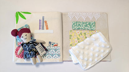 Handmade Fabric Dollhouse with Doll & Accessories: One-of-a-Kind Soft Toy