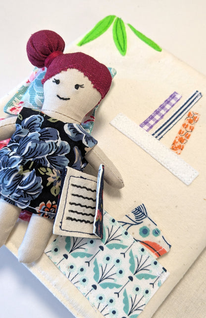 Handmade Fabric Dollhouse with Doll & Accessories: One-of-a-Kind Soft Toy