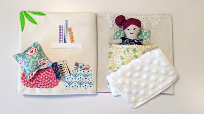 Handmade Fabric Dollhouse with Doll & Accessories: One-of-a-Kind Soft Toy