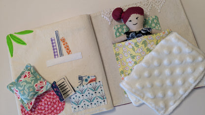 Handmade Fabric Dollhouse with Doll & Accessories: One-of-a-Kind Soft Toy