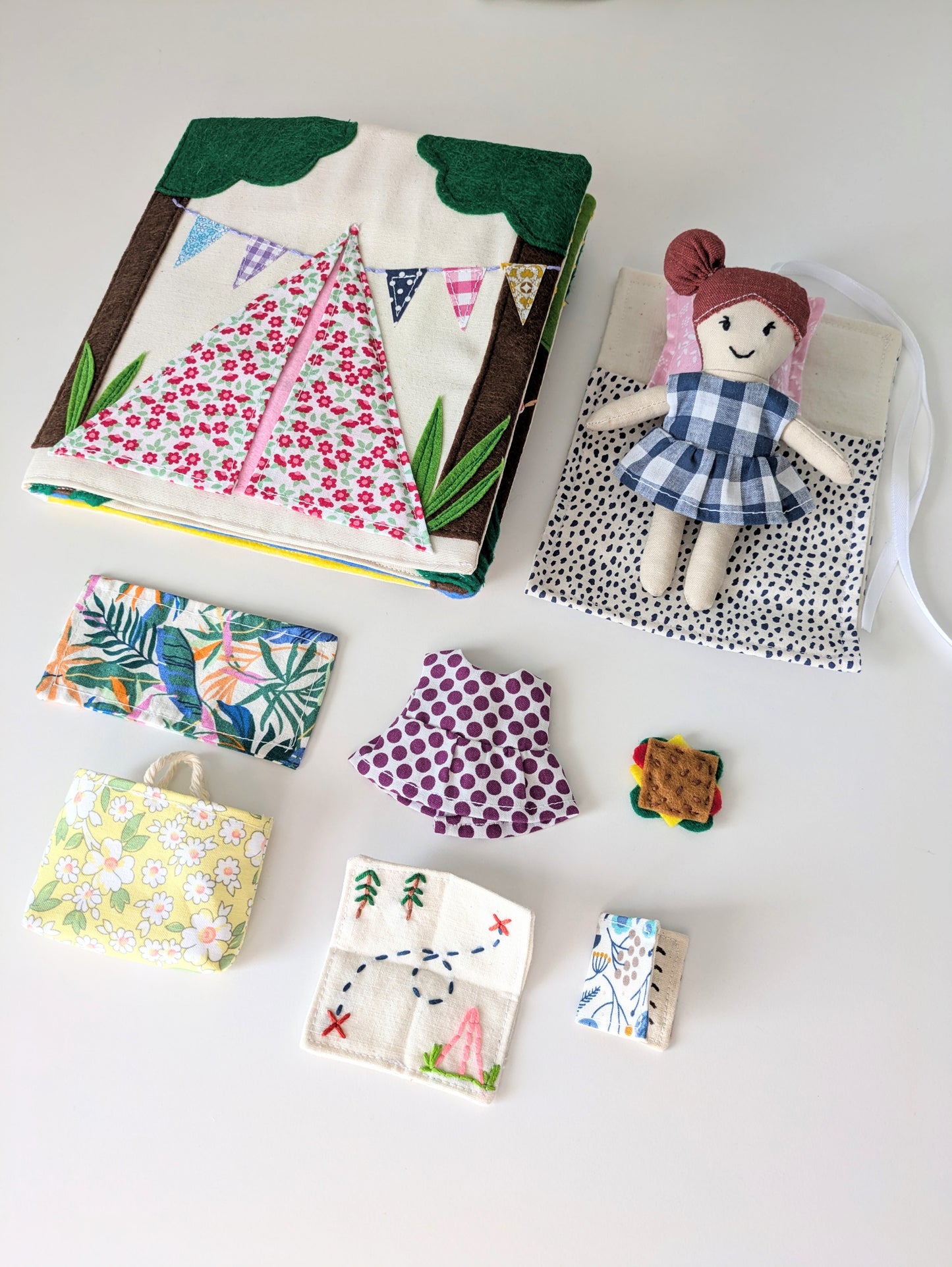 The Fabric Doll, Dollhouse and Adventure Book Sewing Pattern Bundle (PDF) | Beginner-Friendly | DIY Soft Toy