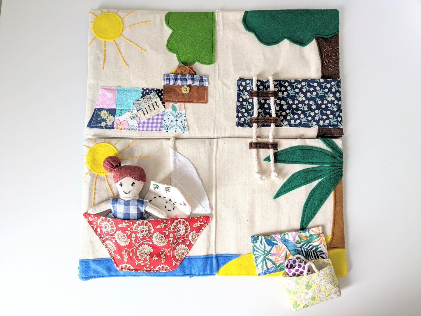 DIY Fabric Doll and Adventure Book Sewing Pattern: Beginner-Friendly (PDF Pattern)