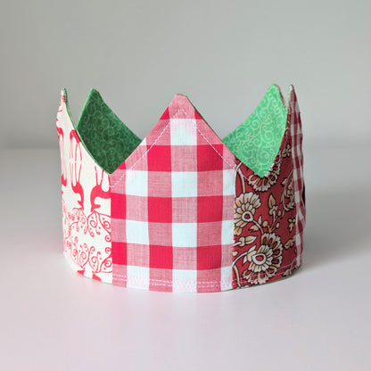 🎄 Christmas Fabric Crown – Free Sewing Template (3 Ways to Sew!)