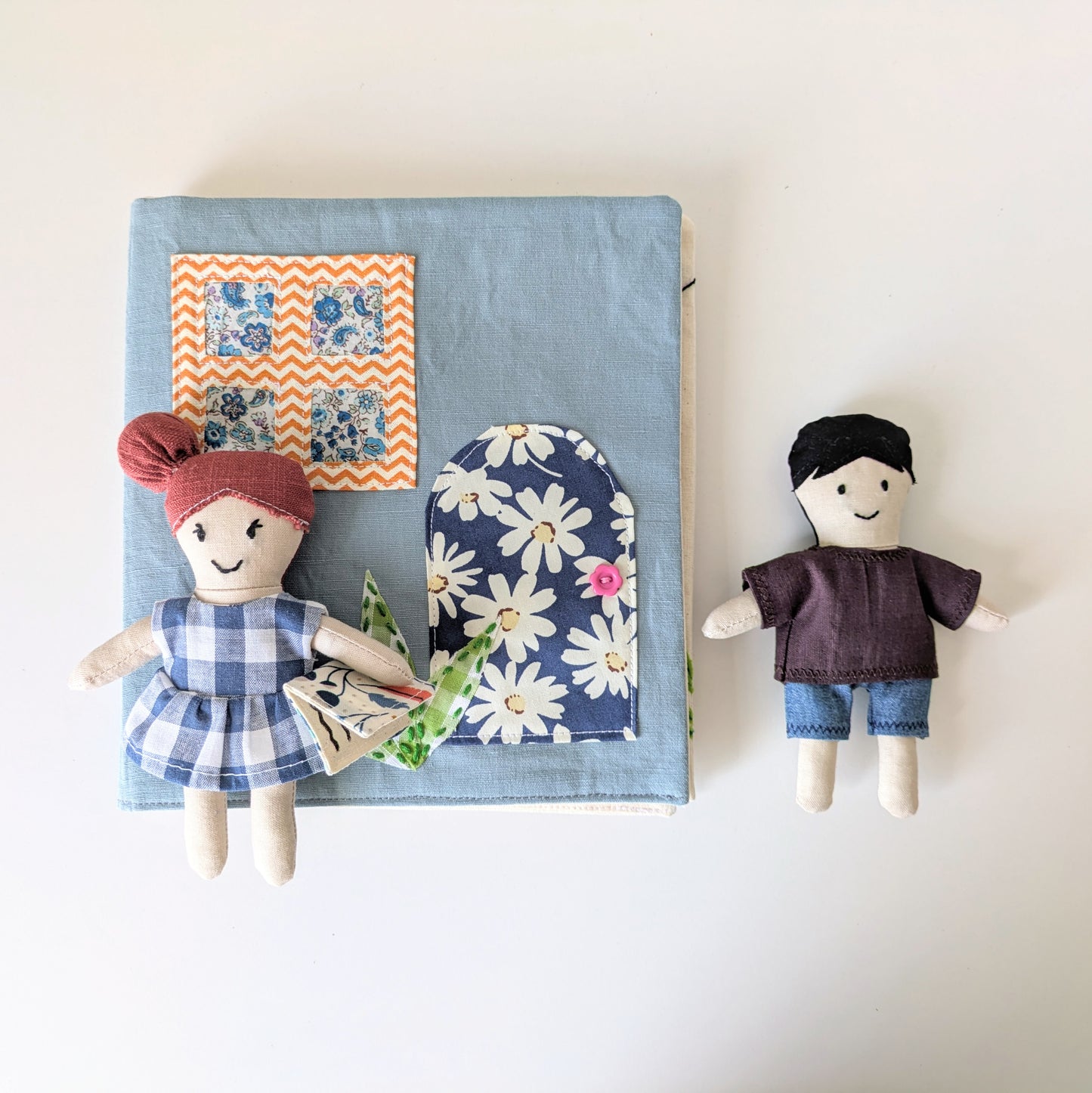 🏠 Fabric Doll & Dollhouse PDF Sewing Pattern – Beginner-Friendly (Digital)