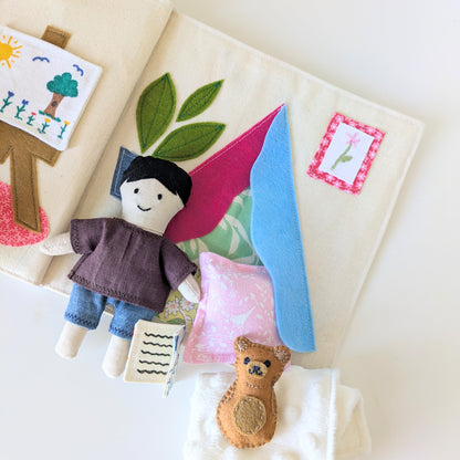 ⭐️ NEW ⭐️ 🧸 DIY Fabric Doll and Playtime Storybook Sewing Pattern: Beginner-Friendly (Digital)