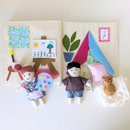 ⭐️ NEW ⭐️ 🧸 DIY Fabric Doll and Playtime Storybook Sewing Pattern: Beginner-Friendly (Digital)