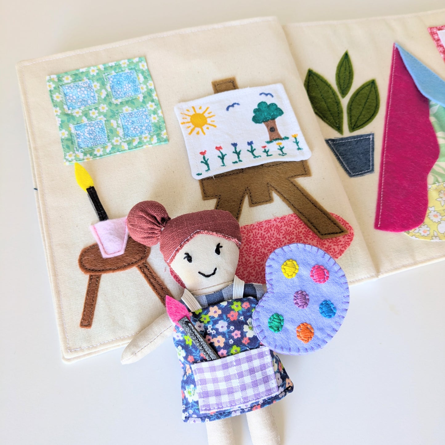 ⭐️ NEW ⭐️ 🧸 DIY Fabric Doll and Playtime Storybook Sewing Pattern: Beginner-Friendly (Digital)