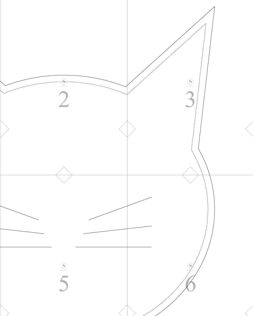 Patchwork Cat-Shaped Cushion – PDF Sewing Pattern + Tutorial