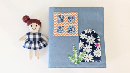 Fabric Dollhouse & Doll Sewing Pattern – Beginner PDF | DIY Scrap Fabric Project