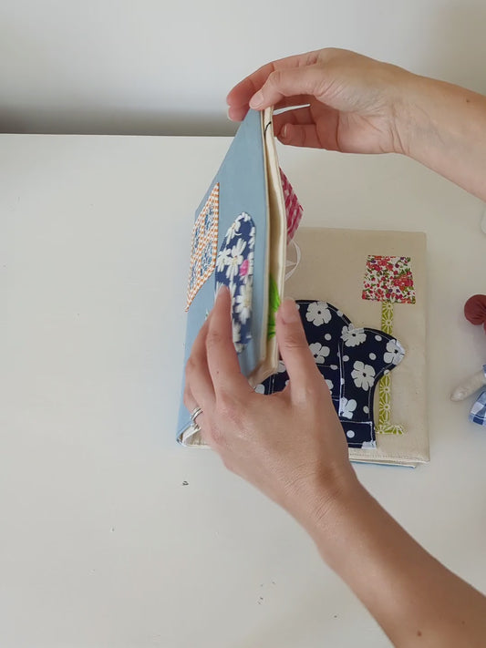 Fabric Dollhouse & Doll Sewing Pattern – Beginner PDF | DIY Scrap Fabric Project